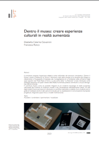Dentro il museo: creare esperienze culturali in realtà aumentata