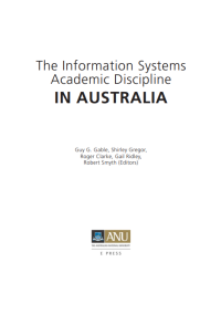 The Information Systems Academic Discipline in Australia